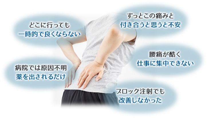 どこに行っても 一時的で良くならない...ずっとこの痛みと 付き合うと思うと不安...