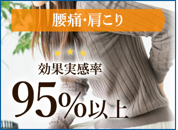 腰痛・肩こり 改善率86.2%